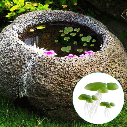 54pcs Floating Aquarium Plants, Plastic Fake Duckweed, Artificial Floating Plant for Aquarium(1.57x1.73inch / 40x44mm, 0.86x0.86inch/22mmx22mm, 0.59x0.59inch/15x15mm)