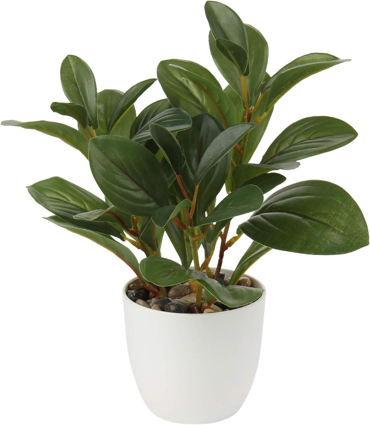 Artificial Plants Mini Camellia Potted Fake Plants Small Faux Plastic Plants Desk Plant Artificial Flowers with Vase for Home Office Desk Kitchen Garden Indoor Decor