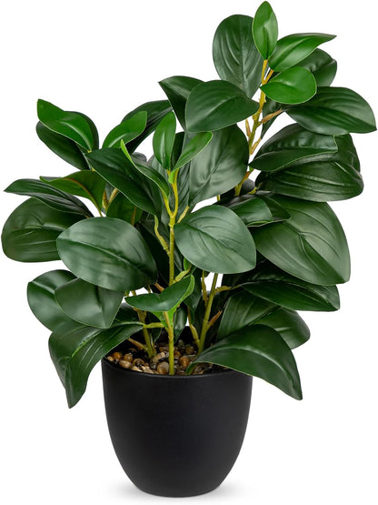 Artificial Plants Mini Camellia Potted Fake Plants Small Faux Plastic Plants Desk Plant Artificial Flowers with Vase for Home Office Desk Kitchen Garden Indoor Decor