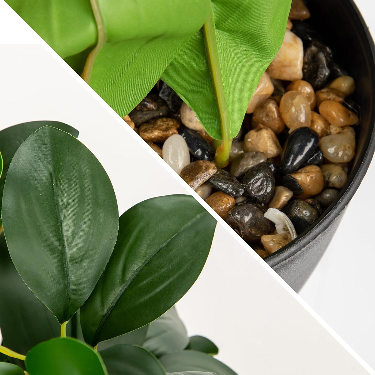Artificial Plants Mini Camellia Potted Fake Plants Small Faux Plastic Plants Desk Plant Artificial Flowers with Vase for Home Office Desk Kitchen Garden Indoor Decor