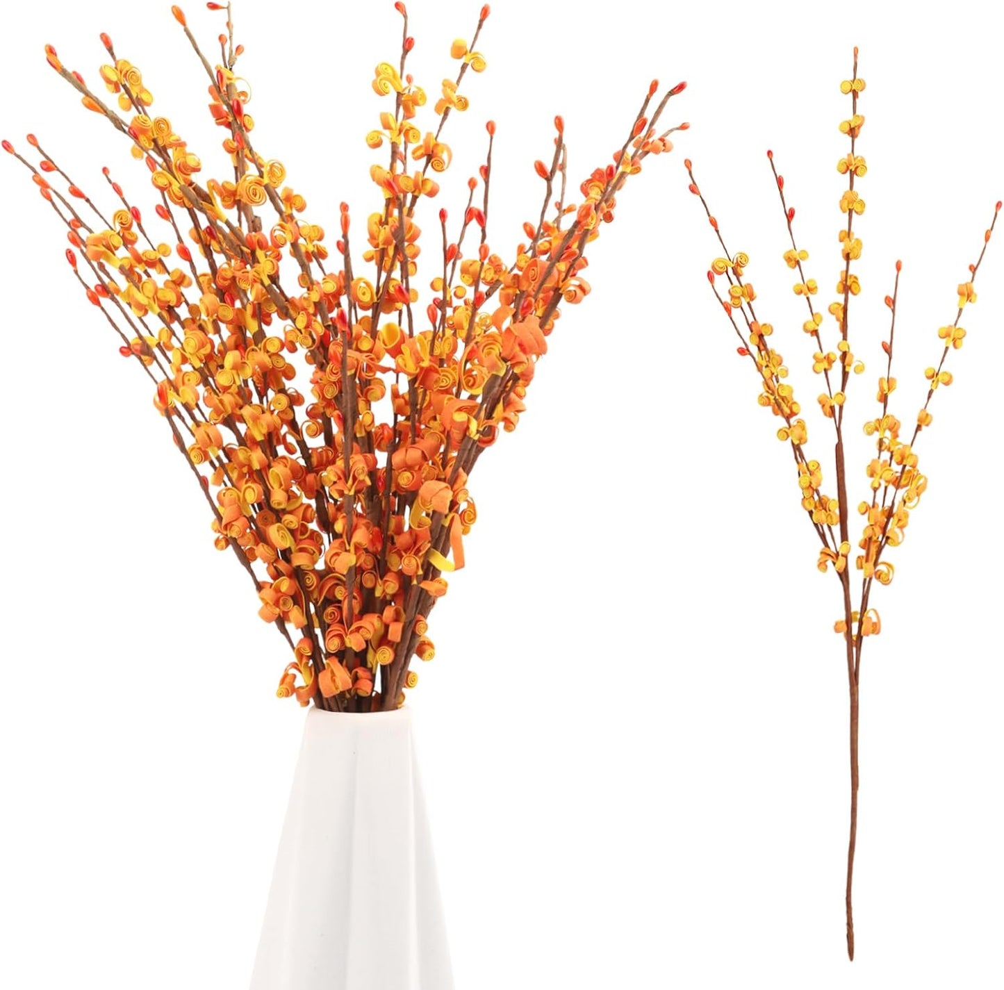 4Pcs Artificial Tulips Flower Stems for Valentine’s Day Anniversary Decor | 17.3" Faux Tulip Flower Bouquet Short Stems Vase Filler Home Mother's Day Wedding Table Centerpieces DIY Wreath Gift Decor