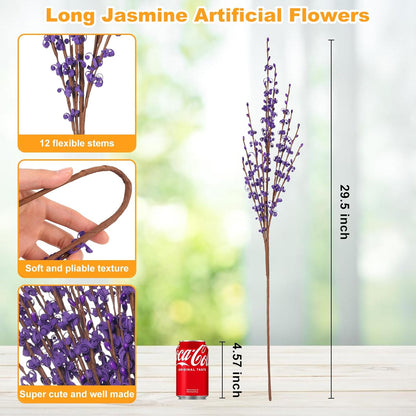 4Pcs Artificial Tulips Flower Stems for Valentine’s Day Anniversary Decor | 17.3" Faux Tulip Flower Bouquet Short Stems Vase Filler Home Mother's Day Wedding Table Centerpieces DIY Wreath Gift Decor