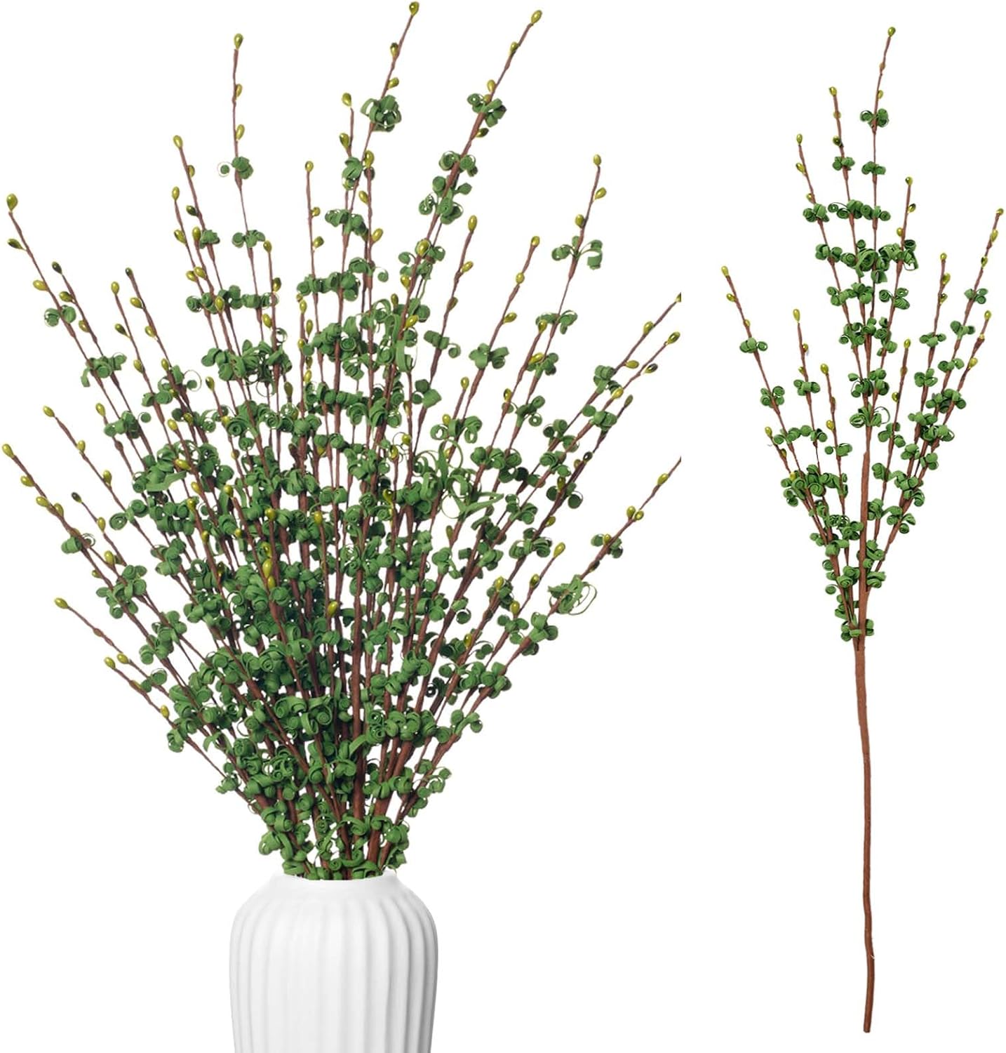 4Pcs Artificial Tulips Flower Stems for Valentine’s Day Anniversary Decor | 17.3" Faux Tulip Flower Bouquet Short Stems Vase Filler Home Mother's Day Wedding Table Centerpieces DIY Wreath Gift Decor