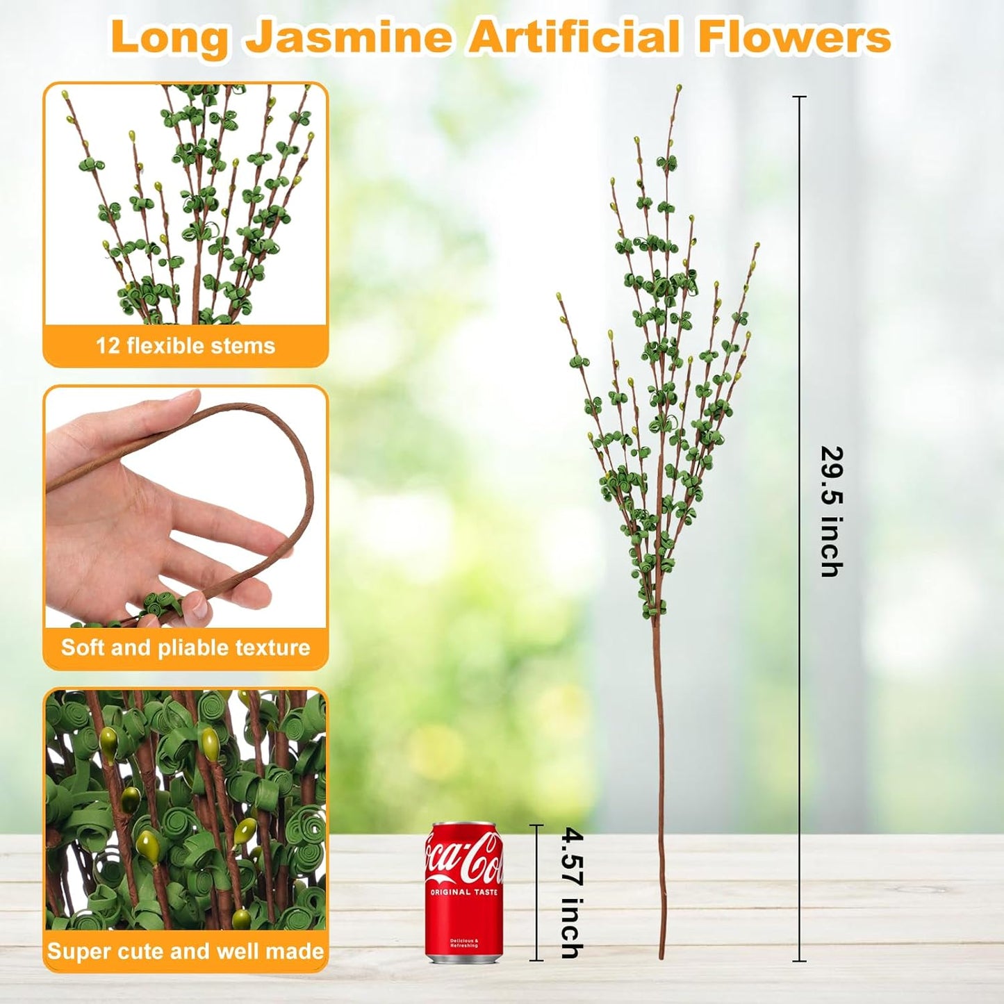 4Pcs Artificial Tulips Flower Stems for Valentine’s Day Anniversary Decor | 17.3" Faux Tulip Flower Bouquet Short Stems Vase Filler Home Mother's Day Wedding Table Centerpieces DIY Wreath Gift Decor