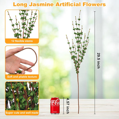 4Pcs Artificial Tulips Flower Stems for Valentine’s Day Anniversary Decor | 17.3" Faux Tulip Flower Bouquet Short Stems Vase Filler Home Mother's Day Wedding Table Centerpieces DIY Wreath Gift Decor