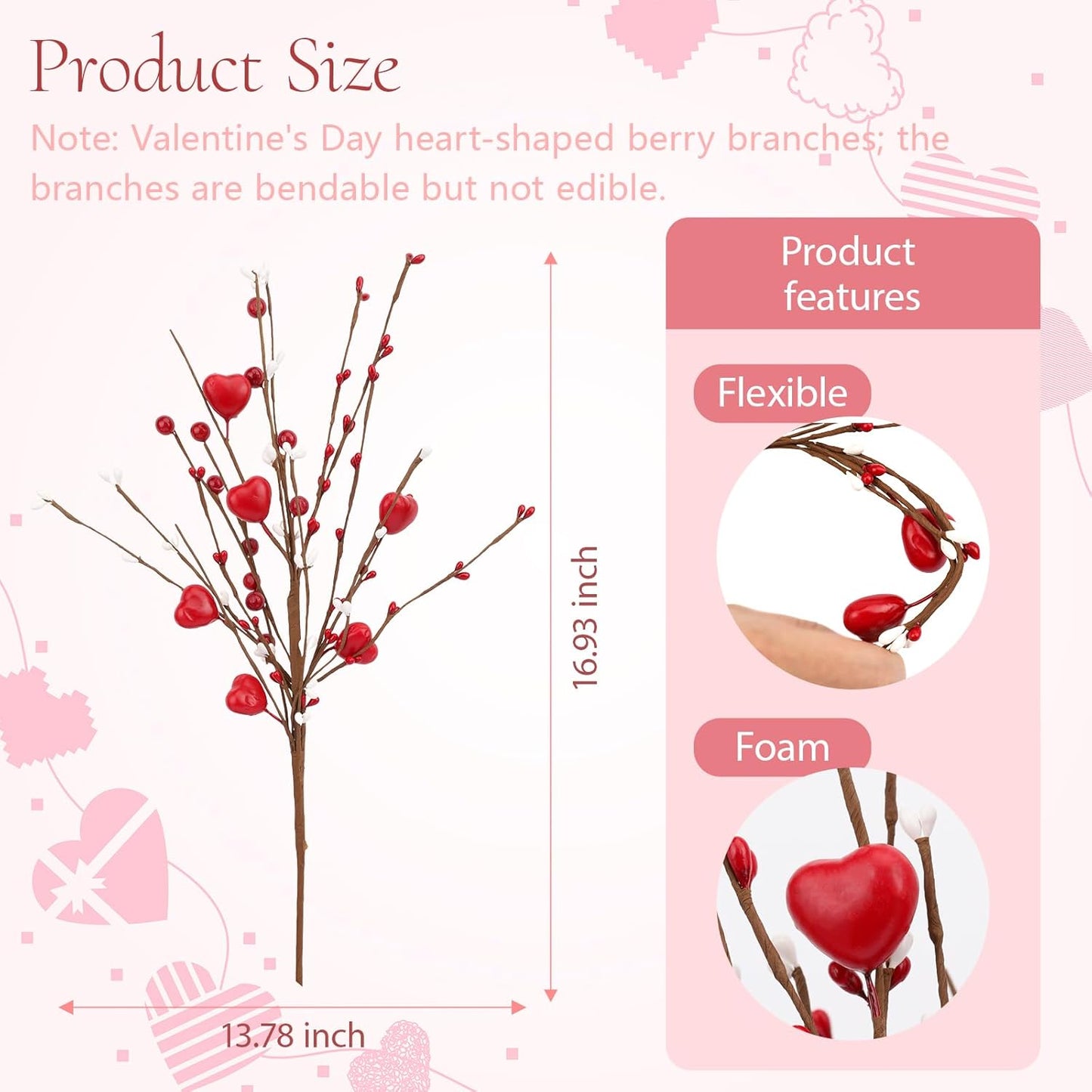 4Pcs Artificial Tulips Flower Stems for Valentine’s Day Anniversary Decor | 17.3" Faux Tulip Flower Bouquet Short Stems Vase Filler Home Mother's Day Wedding Table Centerpieces DIY Wreath Gift Decor