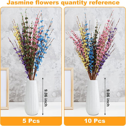 4Pcs Artificial Tulips Flower Stems for Valentine’s Day Anniversary Decor | 17.3" Faux Tulip Flower Bouquet Short Stems Vase Filler Home Mother's Day Wedding Table Centerpieces DIY Wreath Gift Decor