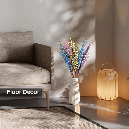 4Pcs Artificial Tulips Flower Stems for Valentine’s Day Anniversary Decor | 17.3" Faux Tulip Flower Bouquet Short Stems Vase Filler Home Mother's Day Wedding Table Centerpieces DIY Wreath Gift Decor