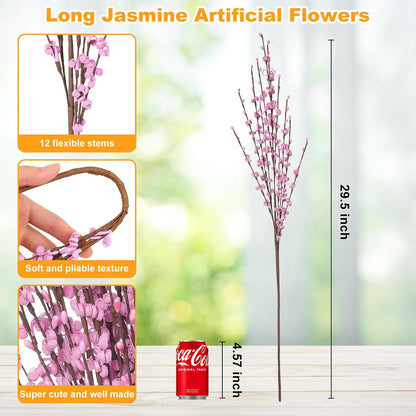 4Pcs Artificial Tulips Flower Stems for Valentine’s Day Anniversary Decor | 17.3" Faux Tulip Flower Bouquet Short Stems Vase Filler Home Mother's Day Wedding Table Centerpieces DIY Wreath Gift Decor