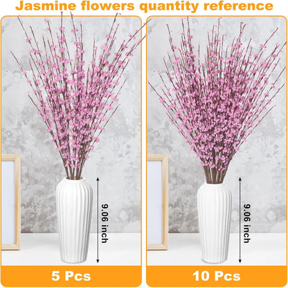 4Pcs Artificial Tulips Flower Stems for Valentine’s Day Anniversary Decor | 17.3" Faux Tulip Flower Bouquet Short Stems Vase Filler Home Mother's Day Wedding Table Centerpieces DIY Wreath Gift Decor