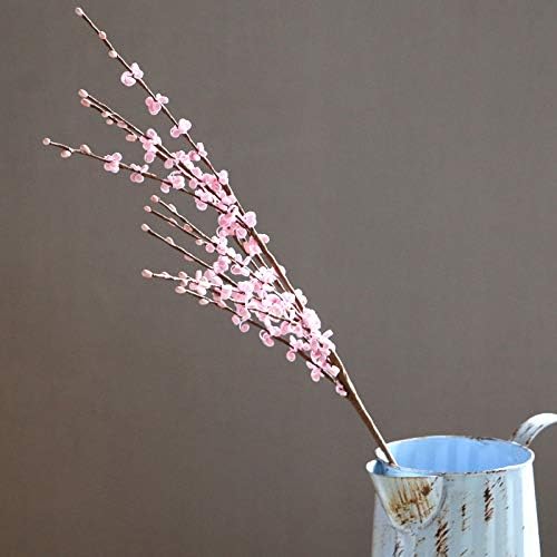 4Pcs Artificial Tulips Flower Stems for Valentine’s Day Anniversary Decor | 17.3" Faux Tulip Flower Bouquet Short Stems Vase Filler Home Mother's Day Wedding Table Centerpieces DIY Wreath Gift Decor