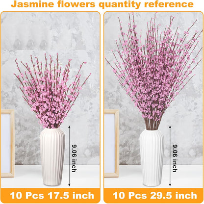 4Pcs Artificial Tulips Flower Stems for Valentine’s Day Anniversary Decor | 17.3" Faux Tulip Flower Bouquet Short Stems Vase Filler Home Mother's Day Wedding Table Centerpieces DIY Wreath Gift Decor