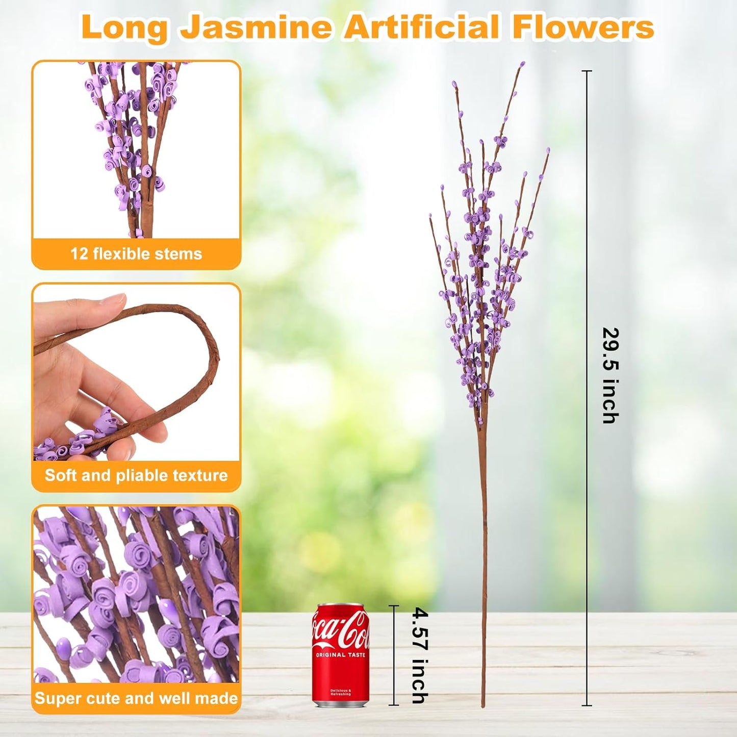 4Pcs Artificial Tulips Flower Stems for Valentine’s Day Anniversary Decor | 17.3" Faux Tulip Flower Bouquet Short Stems Vase Filler Home Mother's Day Wedding Table Centerpieces DIY Wreath Gift Decor