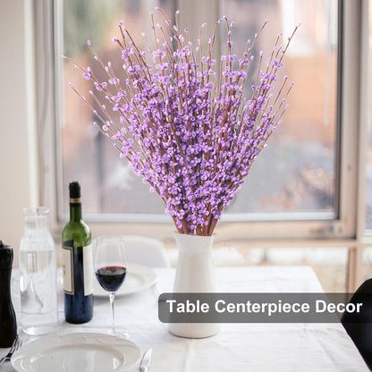4Pcs Artificial Tulips Flower Stems for Valentine’s Day Anniversary Decor | 17.3" Faux Tulip Flower Bouquet Short Stems Vase Filler Home Mother's Day Wedding Table Centerpieces DIY Wreath Gift Decor