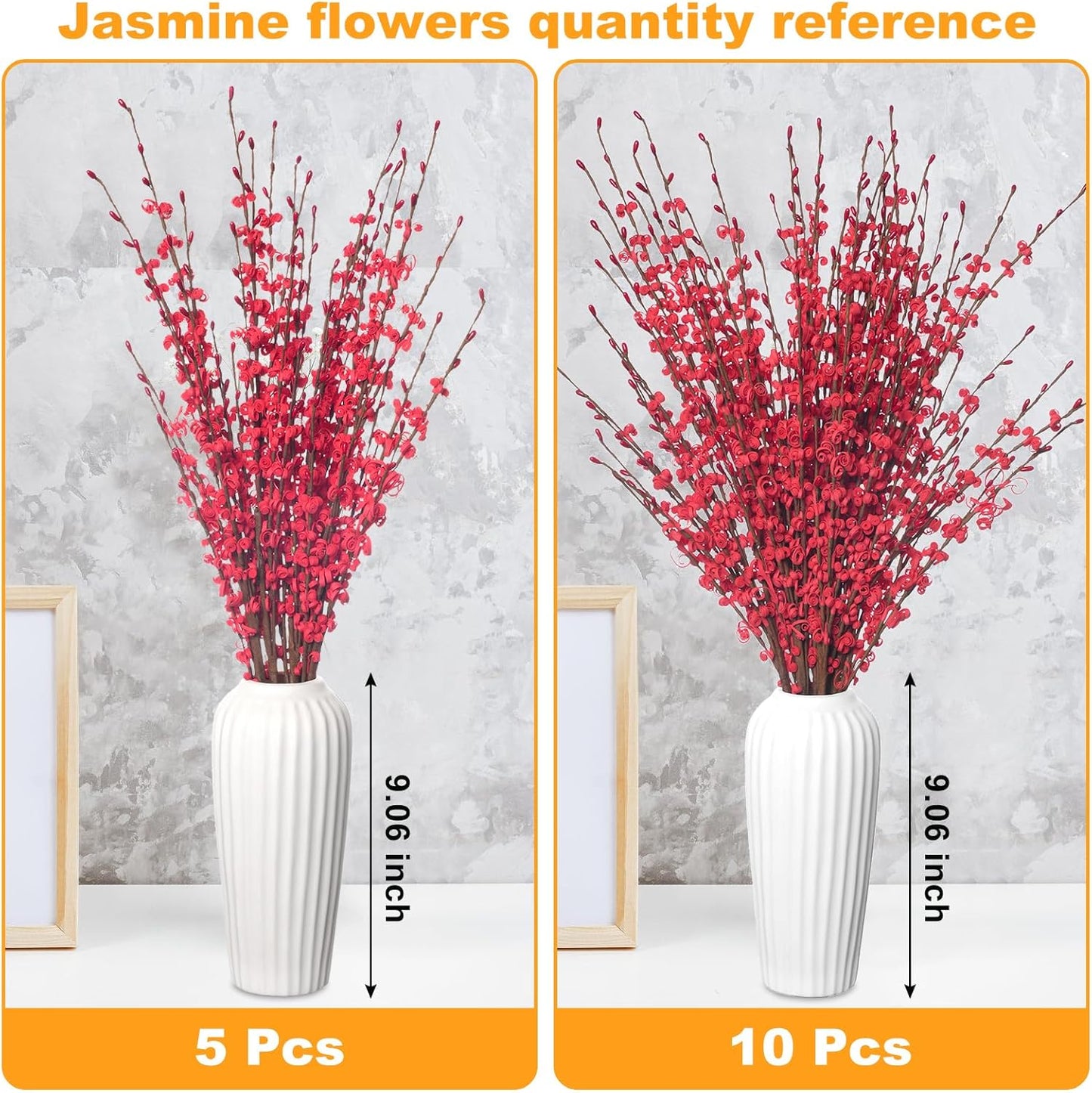 4Pcs Artificial Tulips Flower Stems for Valentine’s Day Anniversary Decor | 17.3" Faux Tulip Flower Bouquet Short Stems Vase Filler Home Mother's Day Wedding Table Centerpieces DIY Wreath Gift Decor