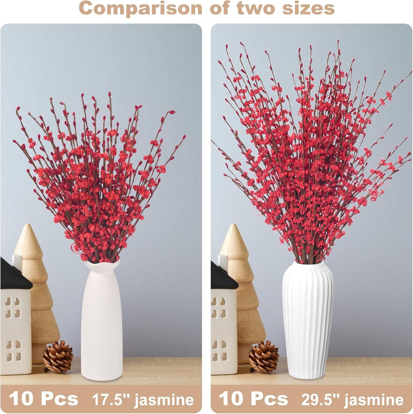 4Pcs Artificial Tulips Flower Stems for Valentine’s Day Anniversary Decor | 17.3" Faux Tulip Flower Bouquet Short Stems Vase Filler Home Mother's Day Wedding Table Centerpieces DIY Wreath Gift Decor