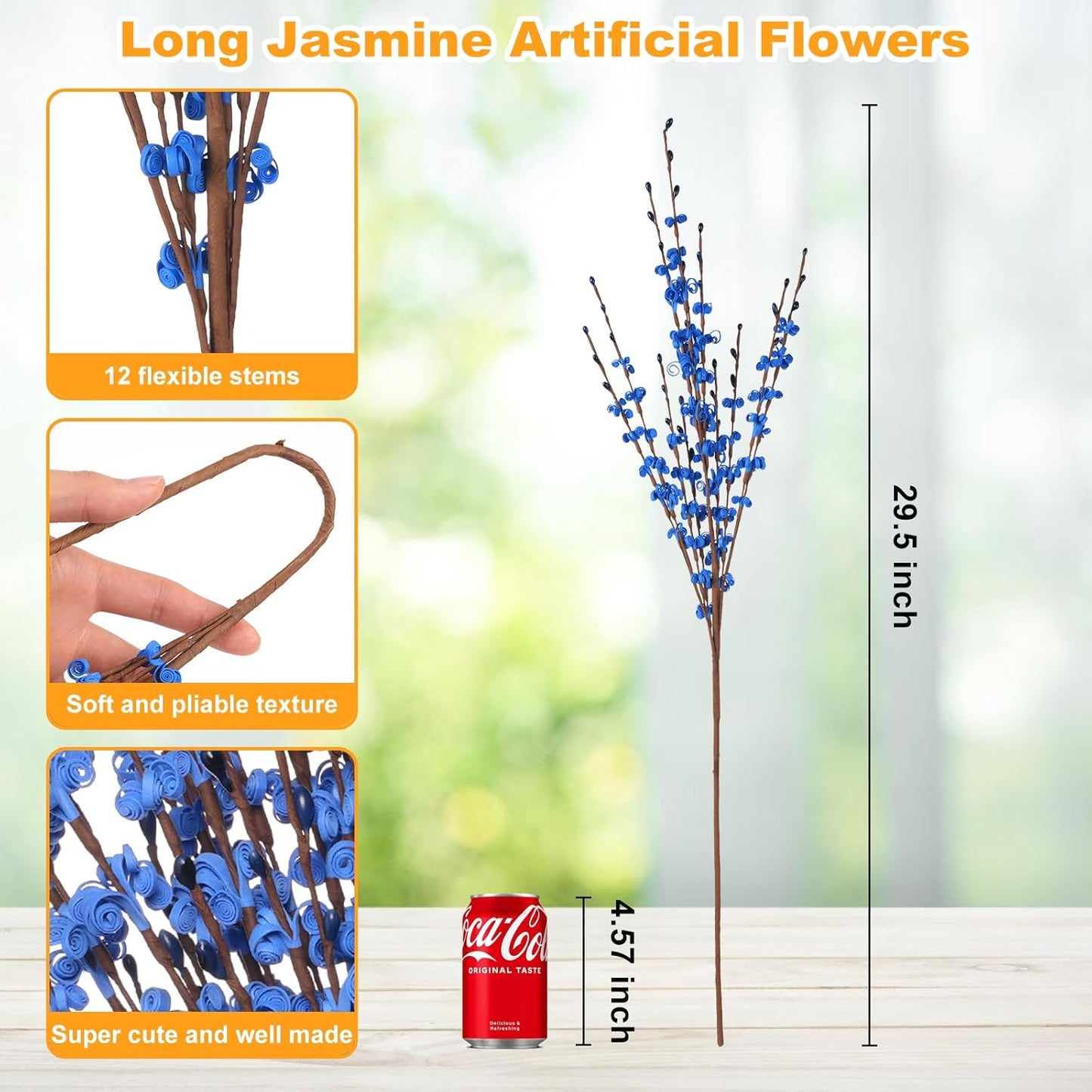 4Pcs Artificial Tulips Flower Stems for Valentine’s Day Anniversary Decor | 17.3" Faux Tulip Flower Bouquet Short Stems Vase Filler Home Mother's Day Wedding Table Centerpieces DIY Wreath Gift Decor