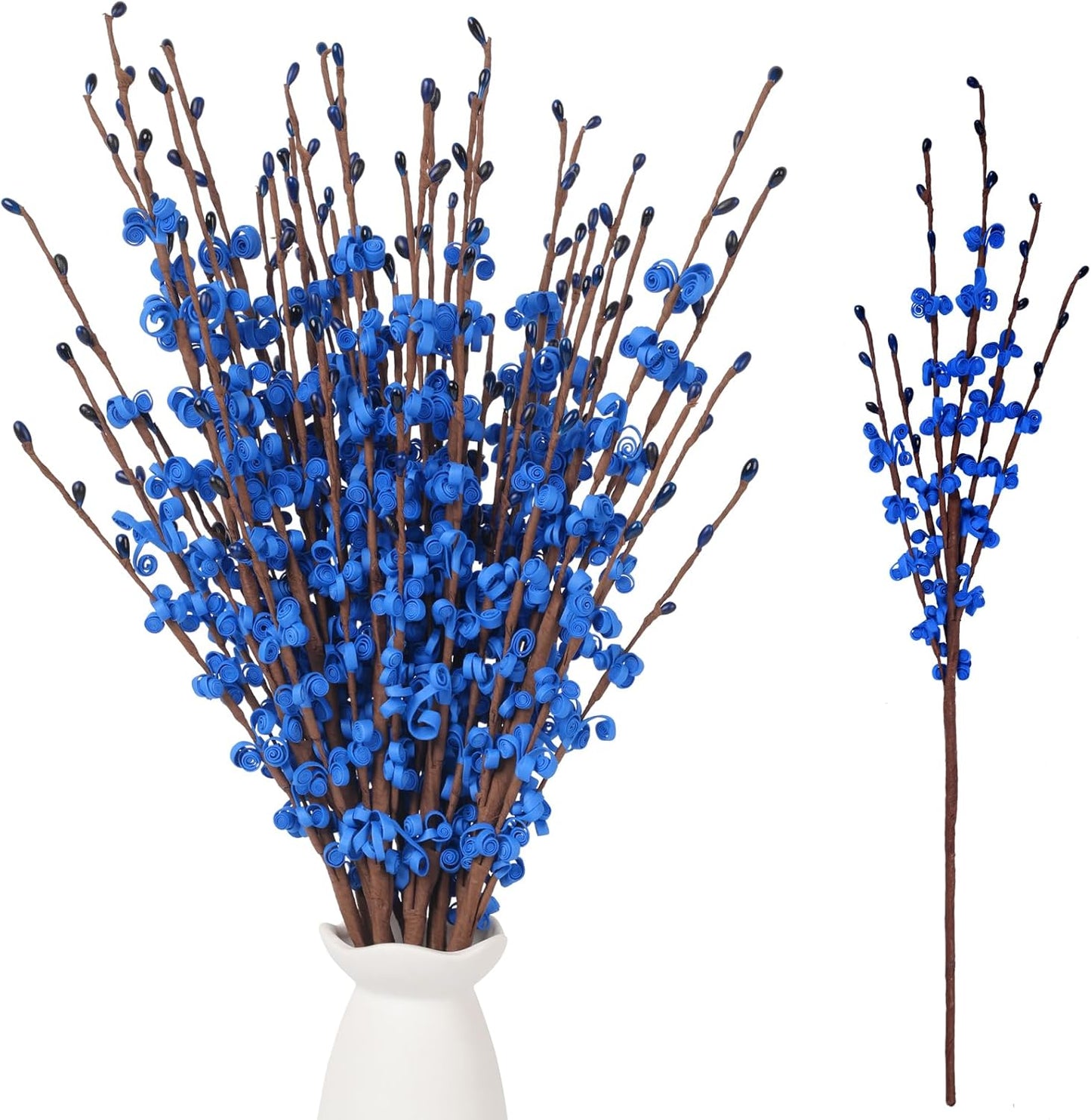 4Pcs Artificial Tulips Flower Stems for Valentine’s Day Anniversary Decor | 17.3" Faux Tulip Flower Bouquet Short Stems Vase Filler Home Mother's Day Wedding Table Centerpieces DIY Wreath Gift Decor