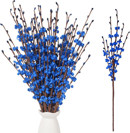 4Pcs Artificial Tulips Flower Stems for Valentine’s Day Anniversary Decor | 17.3" Faux Tulip Flower Bouquet Short Stems Vase Filler Home Mother's Day Wedding Table Centerpieces DIY Wreath Gift Decor