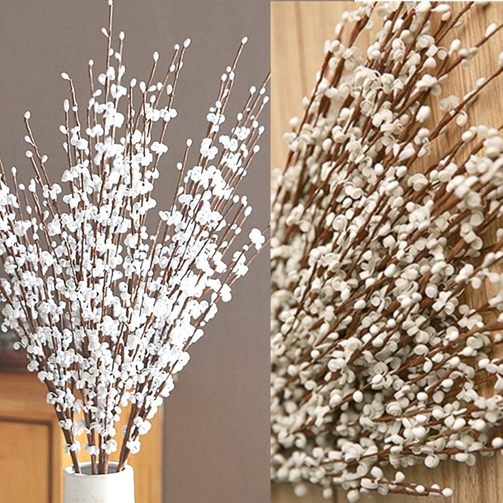 4Pcs Artificial Tulips Flower Stems for Valentine’s Day Anniversary Decor | 17.3" Faux Tulip Flower Bouquet Short Stems Vase Filler Home Mother's Day Wedding Table Centerpieces DIY Wreath Gift Decor