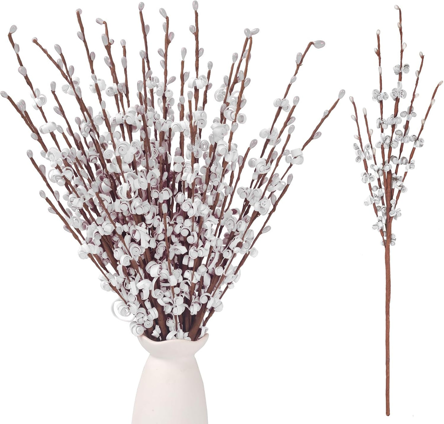 4Pcs Artificial Tulips Flower Stems for Valentine’s Day Anniversary Decor | 17.3" Faux Tulip Flower Bouquet Short Stems Vase Filler Home Mother's Day Wedding Table Centerpieces DIY Wreath Gift Decor