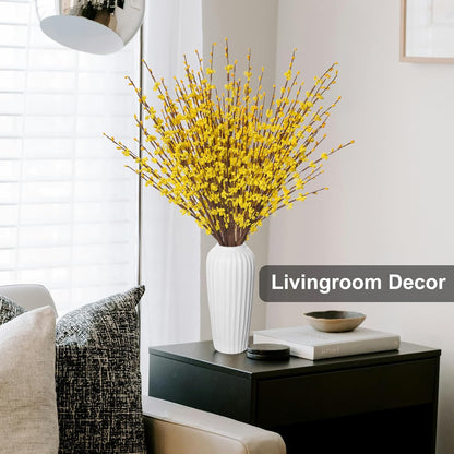 4Pcs Artificial Tulips Flower Stems for Valentine’s Day Anniversary Decor | 17.3" Faux Tulip Flower Bouquet Short Stems Vase Filler Home Mother's Day Wedding Table Centerpieces DIY Wreath Gift Decor