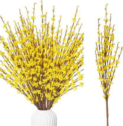 4Pcs Artificial Tulips Flower Stems for Valentine’s Day Anniversary Decor | 17.3" Faux Tulip Flower Bouquet Short Stems Vase Filler Home Mother's Day Wedding Table Centerpieces DIY Wreath Gift Decor