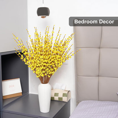 4Pcs Artificial Tulips Flower Stems for Valentine’s Day Anniversary Decor | 17.3" Faux Tulip Flower Bouquet Short Stems Vase Filler Home Mother's Day Wedding Table Centerpieces DIY Wreath Gift Decor