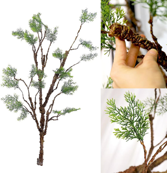 39.3in Bendable Artificial Pine Tree Branch Cedar Stems Reptile Yules Decor | Faux Tree Trunk Twigs Plants Garland With Greenery Picks For Christmas Wall Hanging Climb Outdoor Jungle Halloween Decoration