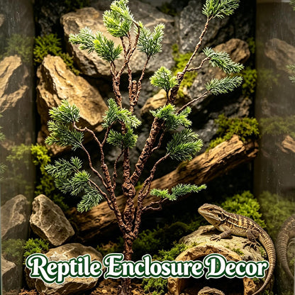39.3in Bendable Artificial Pine Tree Branch Cedar Stems Reptile Yules Decor | Faux Tree Trunk Twigs Plants Garland With Greenery Picks For Christmas Wall Hanging Climb Outdoor Jungle Halloween Decoration