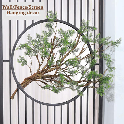 39.3in Bendable Artificial Pine Tree Branch Cedar Stems Reptile Yules Decor | Faux Tree Trunk Twigs Plants Garland With Greenery Picks For Christmas Wall Hanging Climb Outdoor Jungle Halloween Decoration