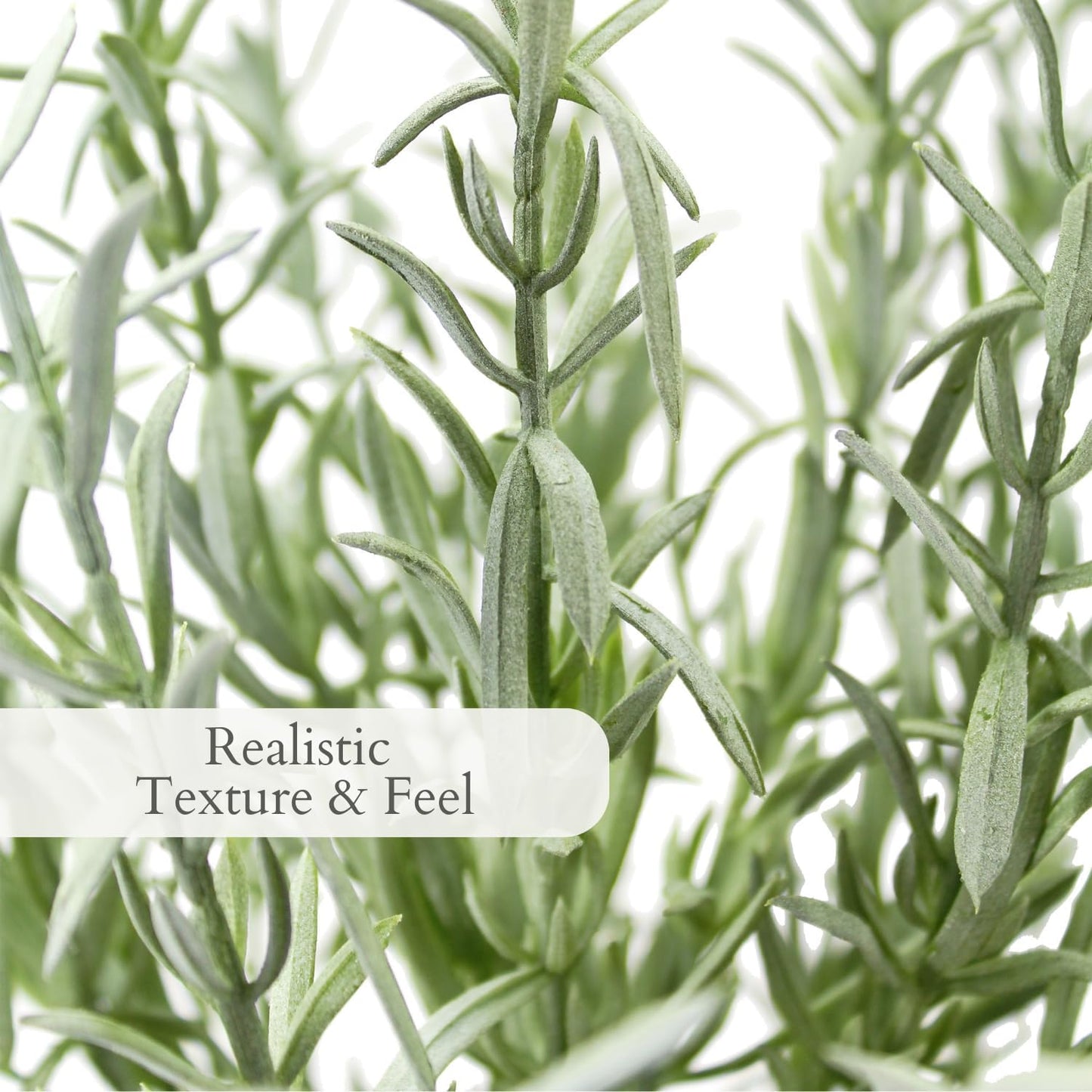 Faux Rosemary Plant & Olive Topiary, Set-of-2 Premium Artificial Indoor Plants, Enhances Interior Design, Lifelike-Leaves Create Realistic Natural Appearance, Grey Planter Pot Included