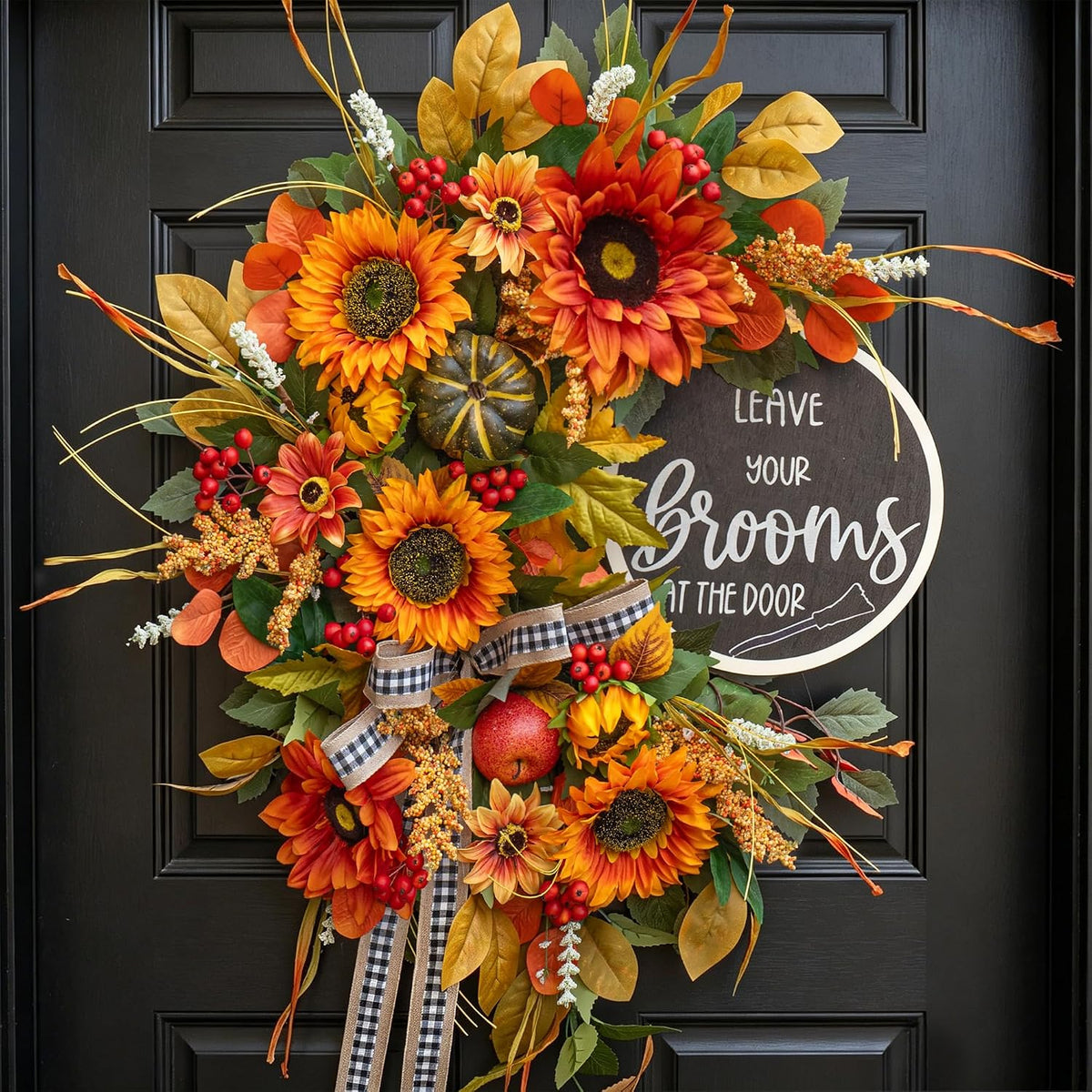 Fall Wreaths for Front Door 24 Inch Autumn Wreath Thanksgiving Door Decor