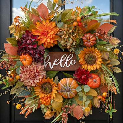 Fall Wreaths for Front Door 24 Inch Autumn Wreath Thanksgiving Door Decor