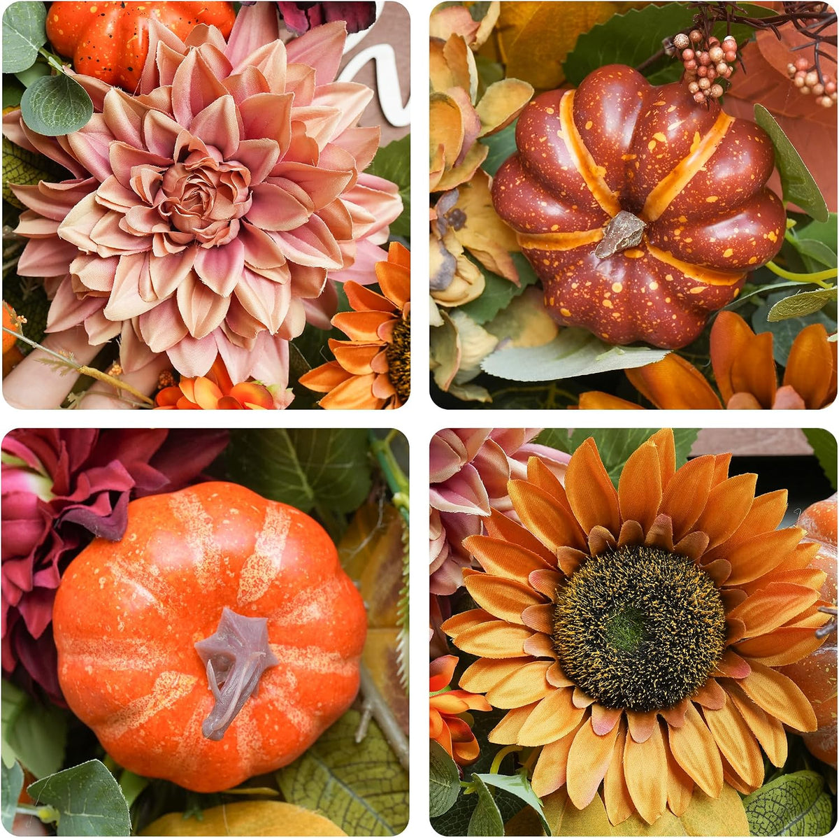 Fall Wreaths for Front Door 24 Inch Autumn Wreath Thanksgiving Door Decor