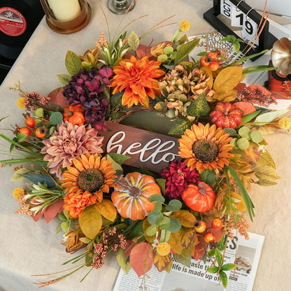 Fall Wreaths for Front Door 24 Inch Autumn Wreath Thanksgiving Door Decor
