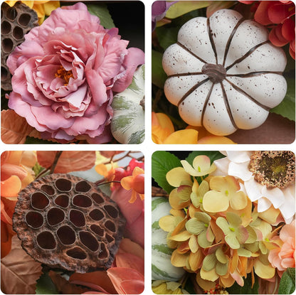 Fall Wreaths for Front Door 24 Inch Autumn Wreath Thanksgiving Door Decor