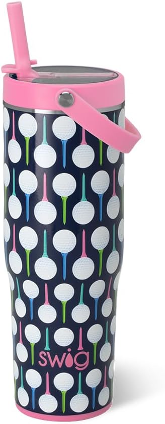 30oz Leakproof To-Go Tumbler with Handle, Lemon Meringue | Leakproof Lid - Triple Insulated Stainless Steel - Handle & Straw Included - Cup Holder Friendly - Dishwasher Safe
