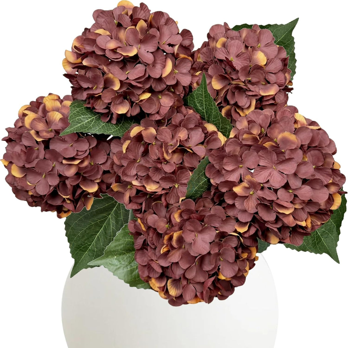 6PCS Blue Hydrangea Artificial Flowers, Bulk Silk Fake Flower with Stems, Faux Hydrangeas Bouquets for Home Décor, Wedding, Party, and Office Table Centerpieces.