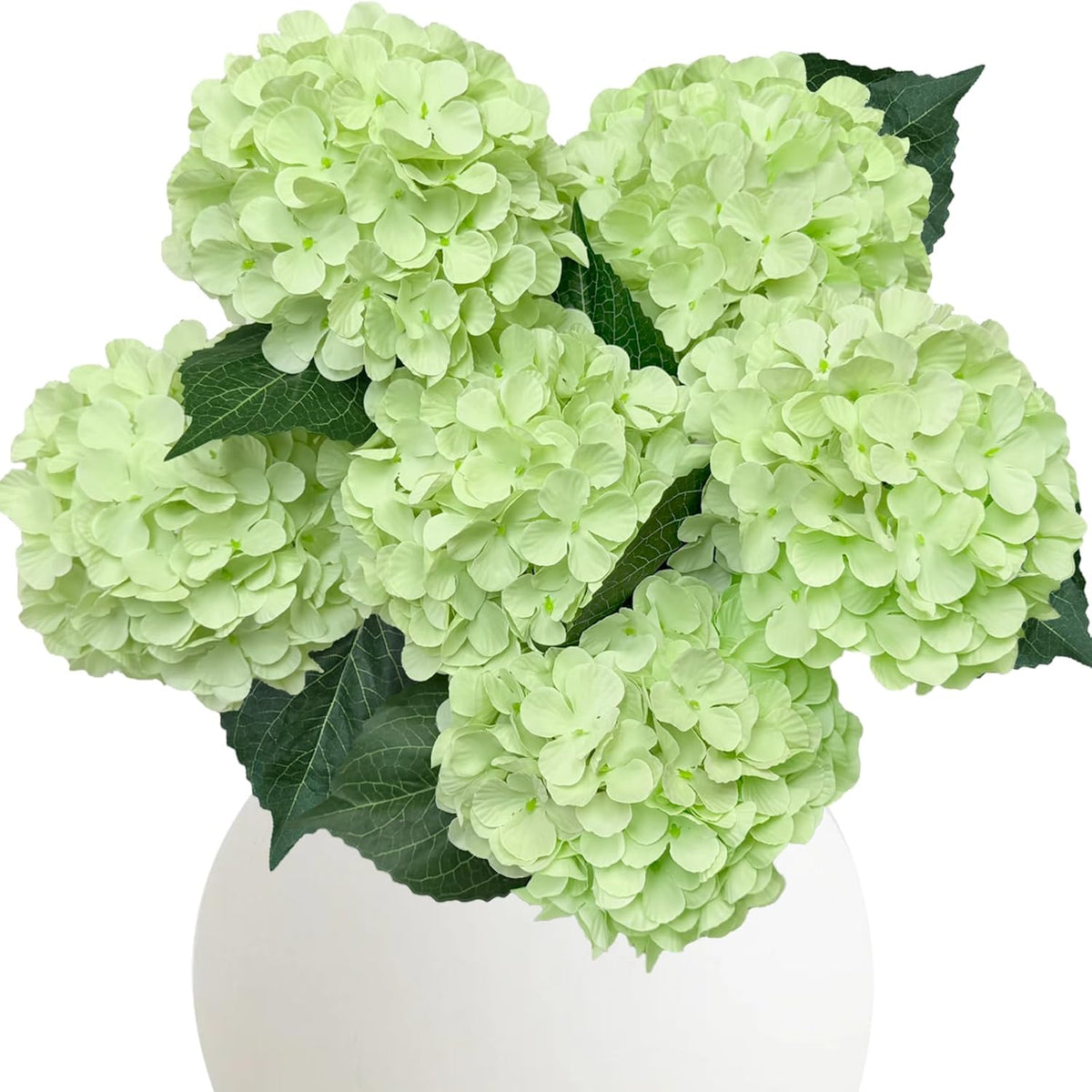 6PCS Blue Hydrangea Artificial Flowers, Bulk Silk Fake Flower with Stems, Faux Hydrangeas Bouquets for Home Décor, Wedding, Party, and Office Table Centerpieces.