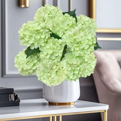 6PCS Blue Hydrangea Artificial Flowers, Bulk Silk Fake Flower with Stems, Faux Hydrangeas Bouquets for Home Décor, Wedding, Party, and Office Table Centerpieces.