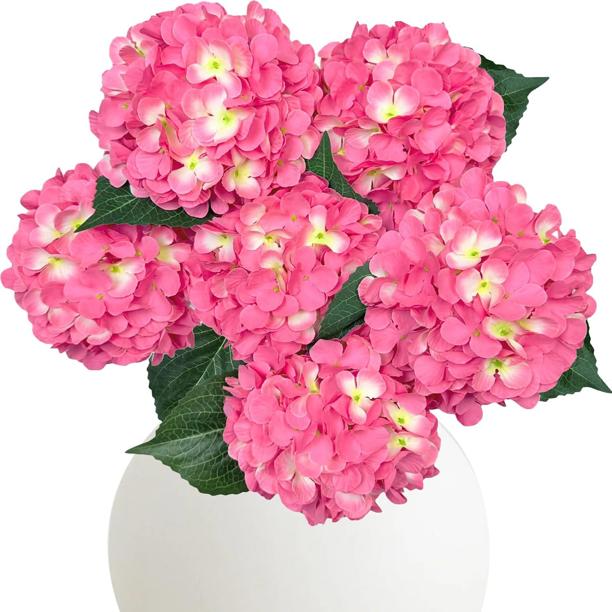 6PCS Blue Hydrangea Artificial Flowers, Bulk Silk Fake Flower with Stems, Faux Hydrangeas Bouquets for Home Décor, Wedding, Party, and Office Table Centerpieces.