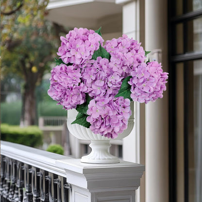 6PCS Blue Hydrangea Artificial Flowers, Bulk Silk Fake Flower with Stems, Faux Hydrangeas Bouquets for Home Décor, Wedding, Party, and Office Table Centerpieces.