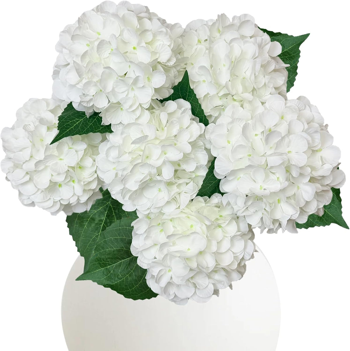 6PCS Blue Hydrangea Artificial Flowers, Bulk Silk Fake Flower with Stems, Faux Hydrangeas Bouquets for Home Décor, Wedding, Party, and Office Table Centerpieces.