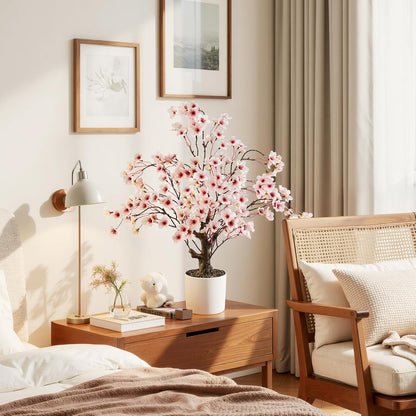 Artificial Fall Maple Tree 2FT, Faux Potted Tree Indoor | Realistic Small Artificial Fall Maple Tree for Tabletop, Desk, Shelf & Home Decor