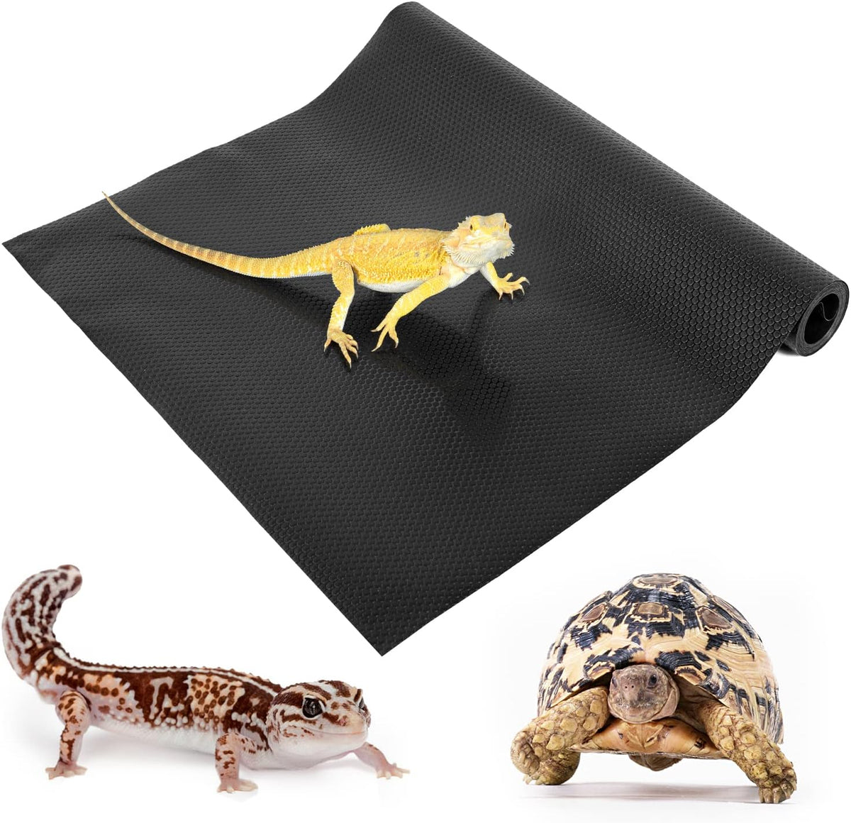 Reptile Substrate Mat Terrarium Carpet, 118" x 23.6" Non-Adhesive Reptile Terrarium Bedding Substrate Liner, Reptile Tank Accessories for Bearded Dragon,Leopard Gecko,Lizard,Tortoise