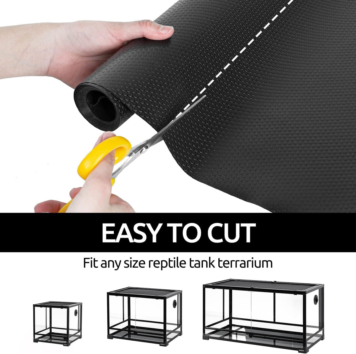 Reptile Substrate Mat Terrarium Carpet, 118" x 23.6" Non-Adhesive Reptile Terrarium Bedding Substrate Liner, Reptile Tank Accessories for Bearded Dragon,Leopard Gecko,Lizard,Tortoise