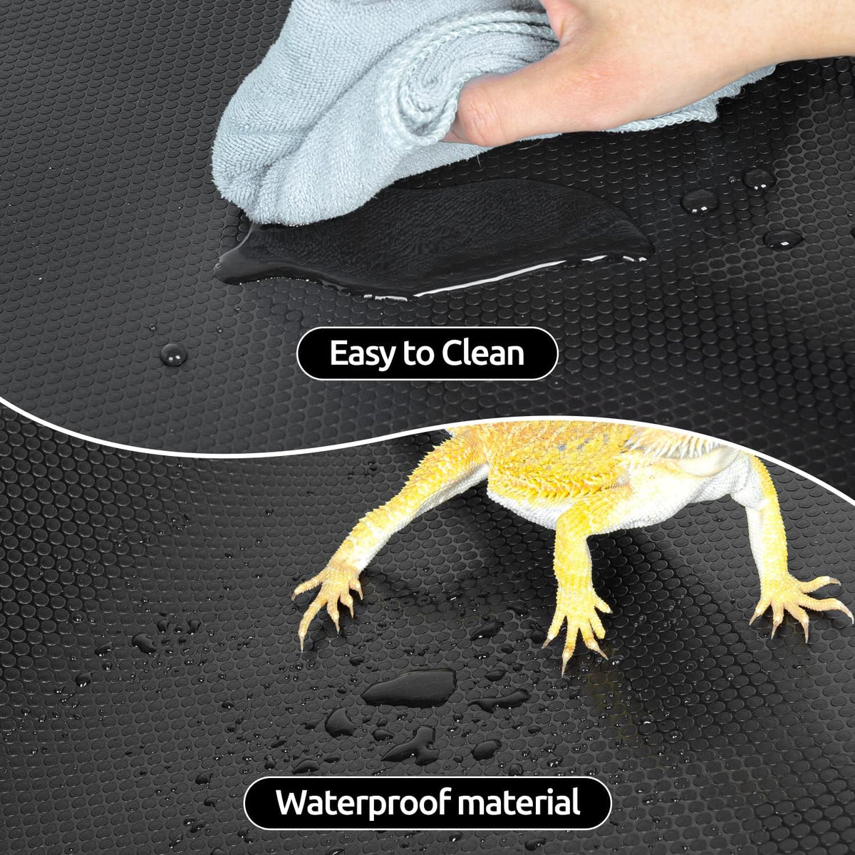Reptile Substrate Mat Terrarium Carpet, 118" x 23.6" Non-Adhesive Reptile Terrarium Bedding Substrate Liner, Reptile Tank Accessories for Bearded Dragon,Leopard Gecko,Lizard,Tortoise