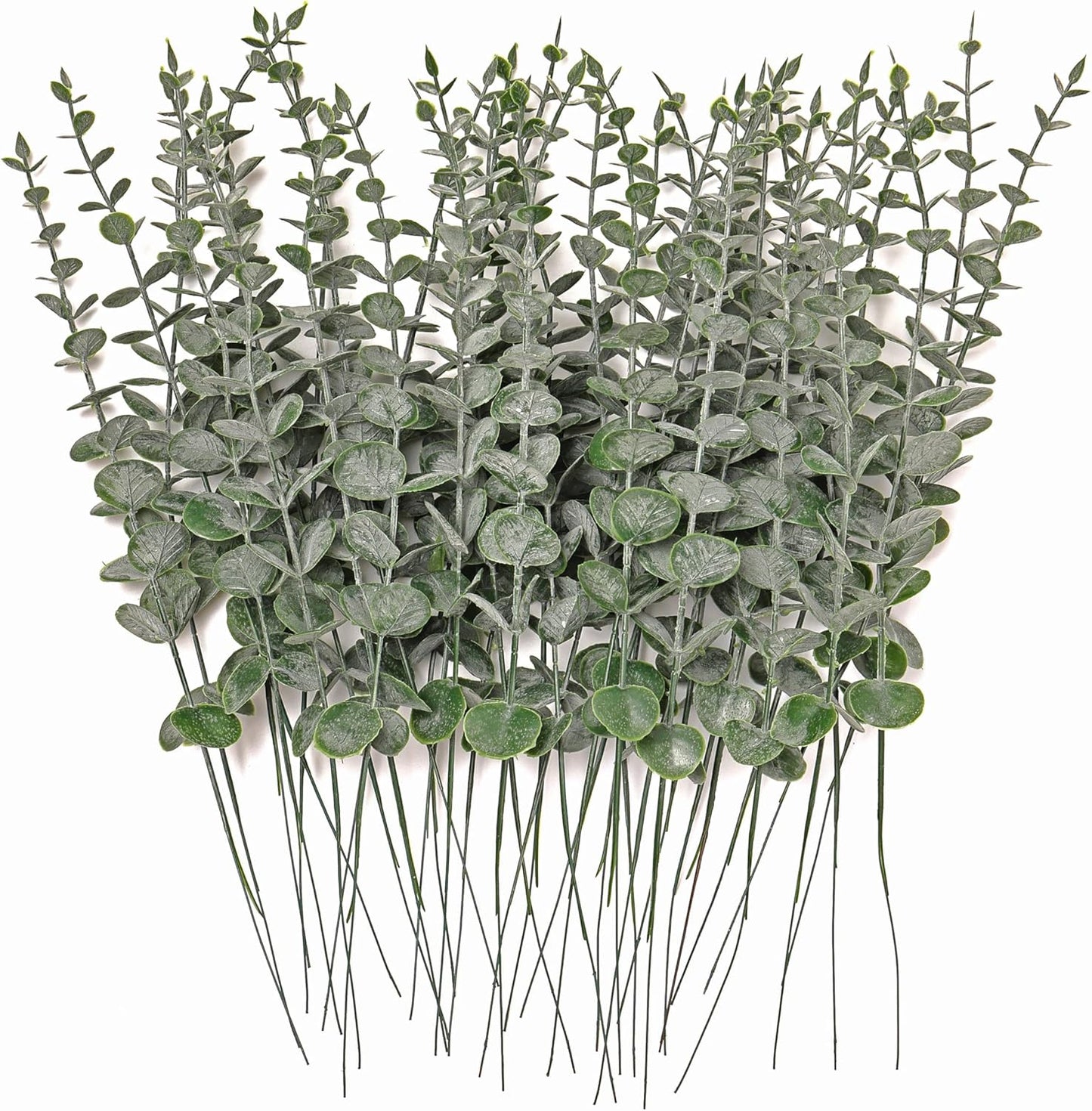 20PCS Artificial Eucalyptus Stems, Faux Silver Dollar Eucalyptus Leaves, Realistic Greenery Branches for Vase Filler, Wedding Greenery, Farmhouse Home Decor, Shower Eucalyptus Decoration