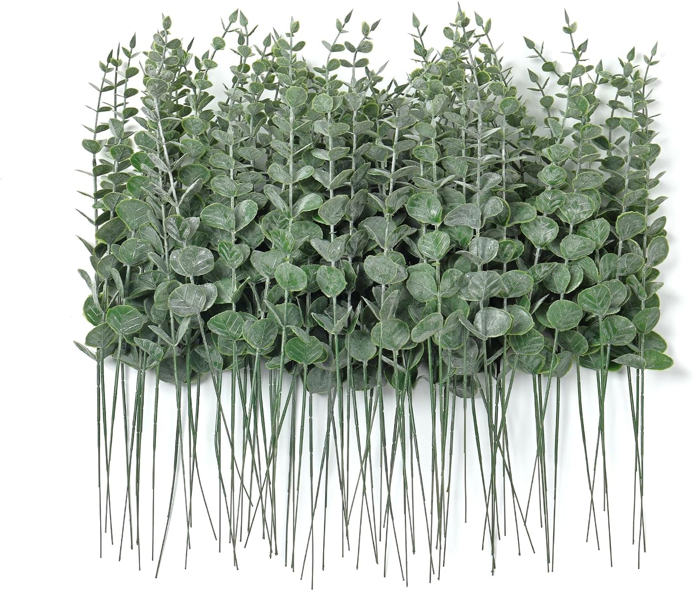 20PCS Artificial Eucalyptus Stems, Faux Silver Dollar Eucalyptus Leaves, Realistic Greenery Branches for Vase Filler, Wedding Greenery, Farmhouse Home Decor, Shower Eucalyptus Decoration